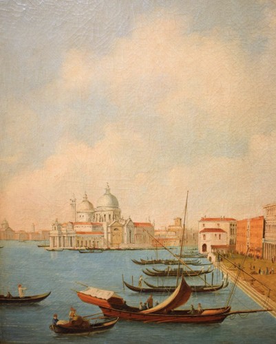 Venise, le bassin de Saint-Marc - Maître vénitien du 19e siècle - Tableaux et dessins Style Napoléon III